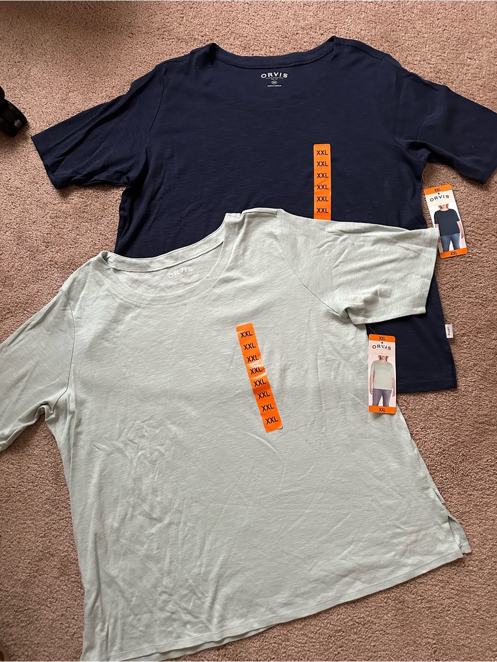 Orvis Short Sleeve Green in Navy ( 2 pieces)